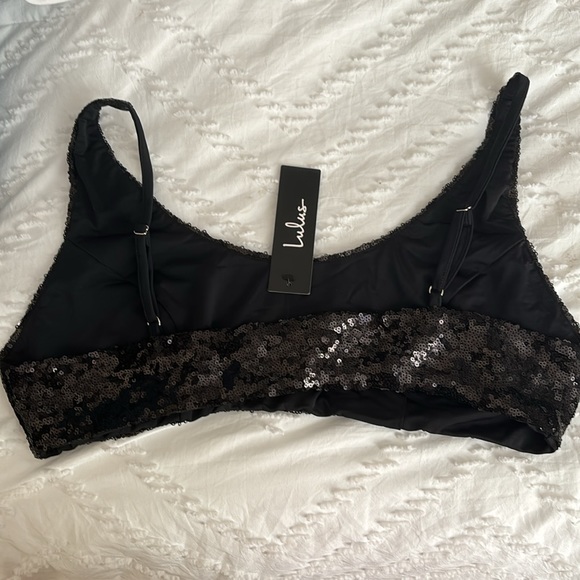 Sequined Bra Top, Black, XL, Tags still on - Picture 3 of 4